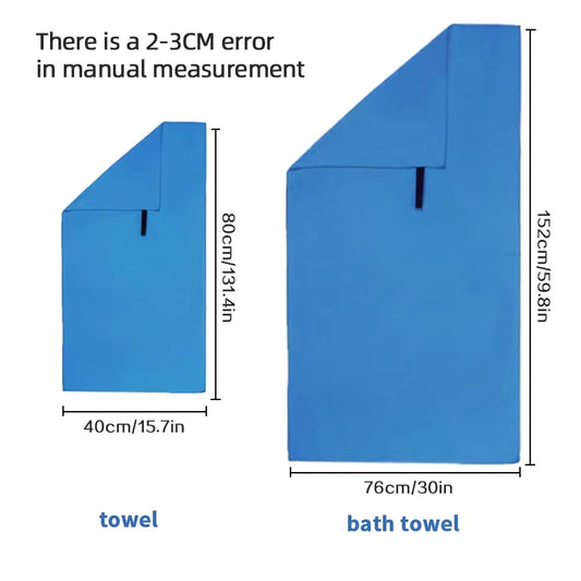 Microvezel Handdoek Ultra-Absorberend Sneldrogend Compact