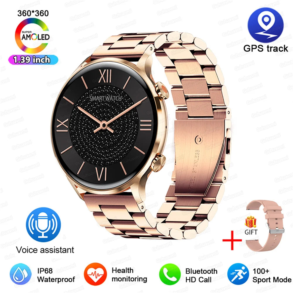 Smartwatch 1.45" AMOLED Scherm Altijd Aan Display