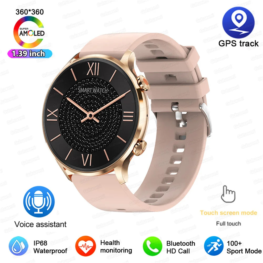 Smartwatch 1.45" AMOLED Scherm Altijd Aan Display