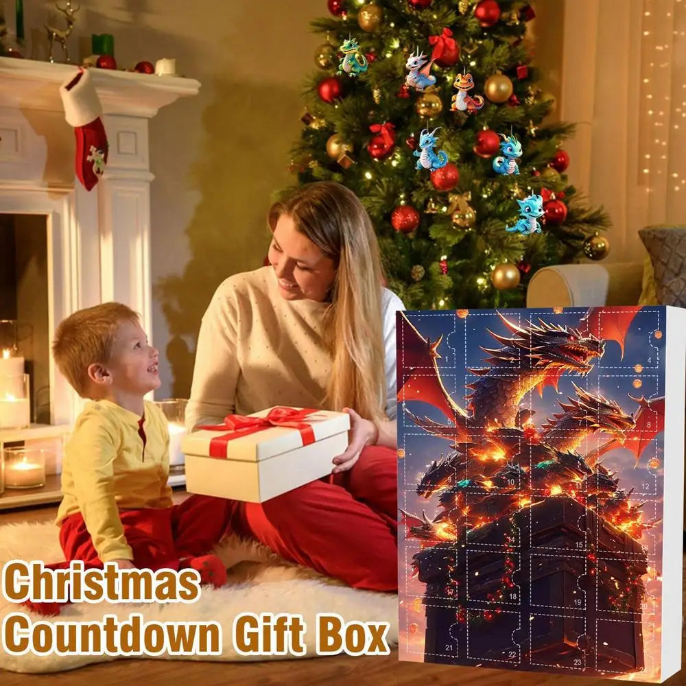 Adventskalender Kerstmis Dinosaurus Hanger 24 Dagen Vakantieplezier