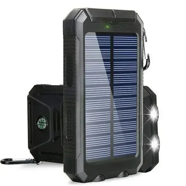 Zonne-energie Powerbank 30000mAh met Sterke LED Licht