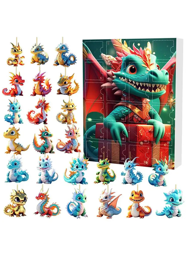 Adventskalender Kerstmis Dinosaurus Hanger 24 Dagen Vakantieplezier
