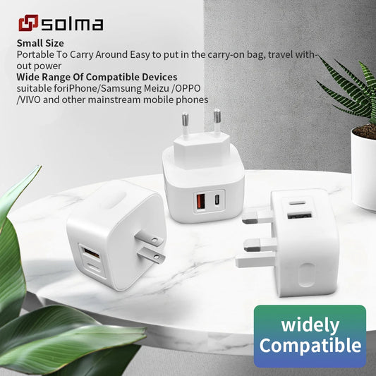 PD+USB Oplader voor Mobiele Telefoon met Snellader Functie