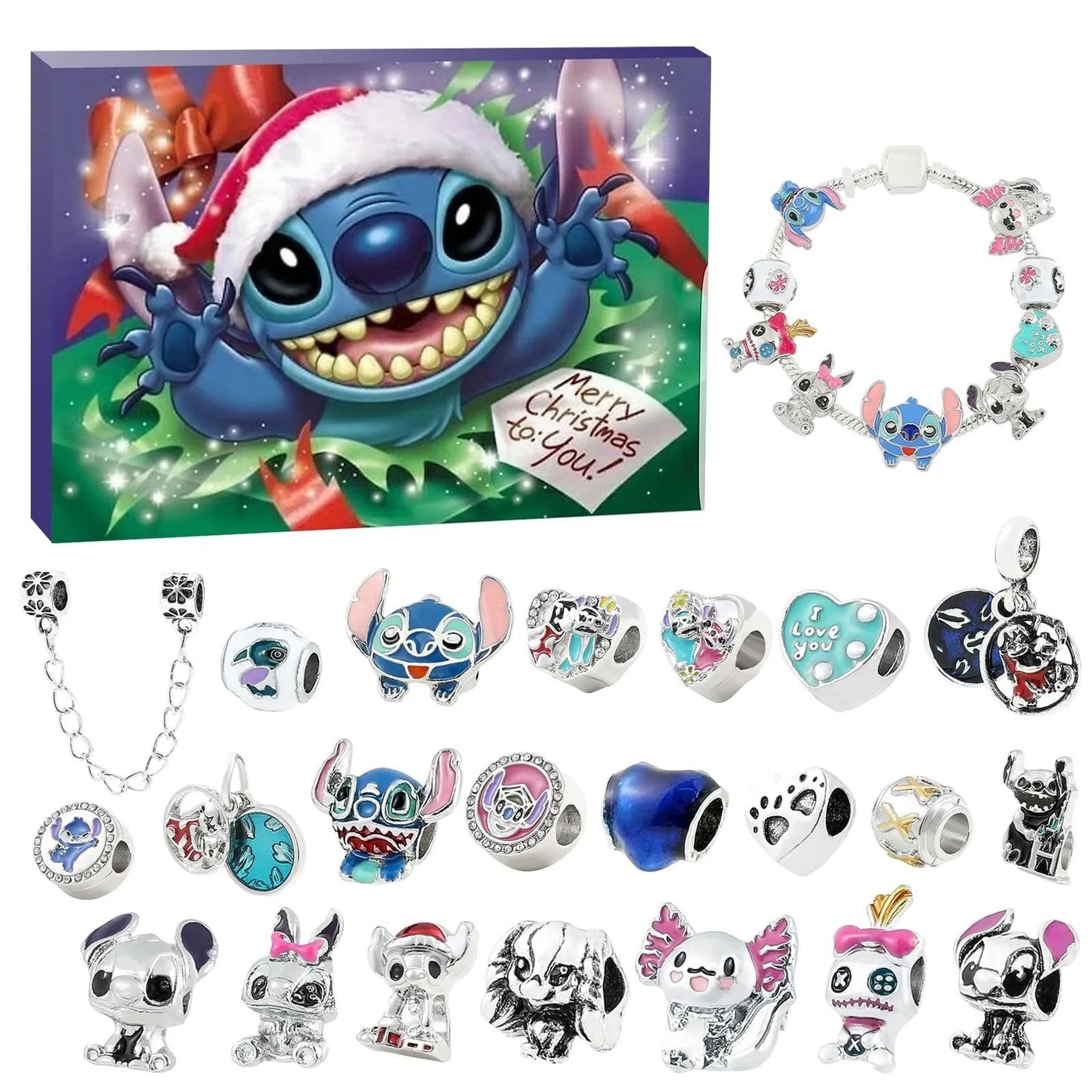Adventskalender Armbanden Disney Stitch Kerst DIY Sieraden Kit