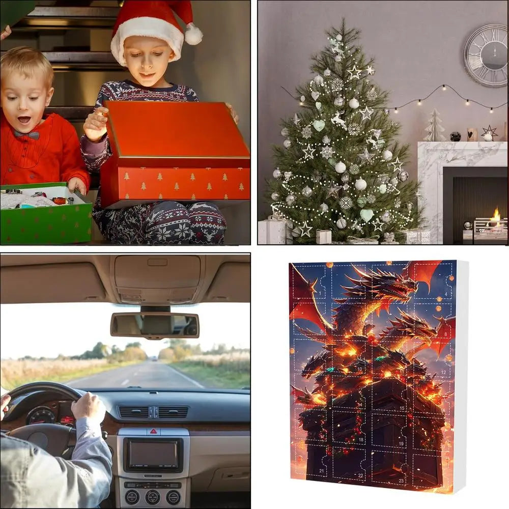 Adventskalender Kerstmis Dinosaurus Hanger 24 Dagen Vakantieplezier