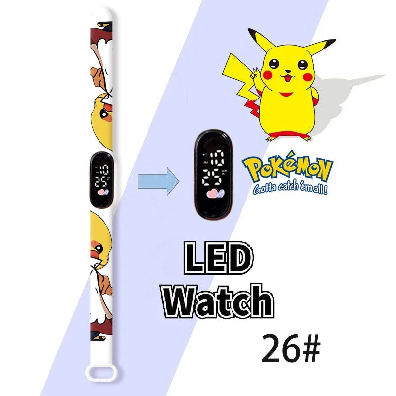 Pokémon Digitale Horloge met LED Scherm voor Kinderen en Anime Fans