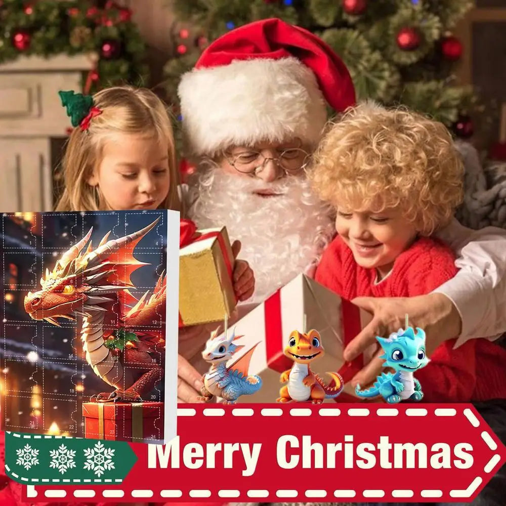 Adventskalender Kerstmis Dinosaurus Hanger 24 Dagen Vakantieplezier