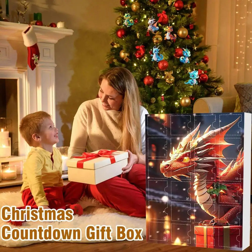 Adventskalender Kerstmis Dinosaurus Hanger 24 Dagen Vakantieplezier