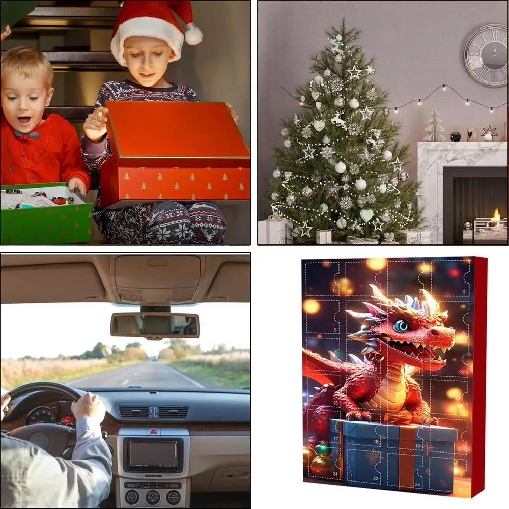 Adventskalender Kerstmis Dinosaurus Hanger 24 Dagen Vakantieplezier