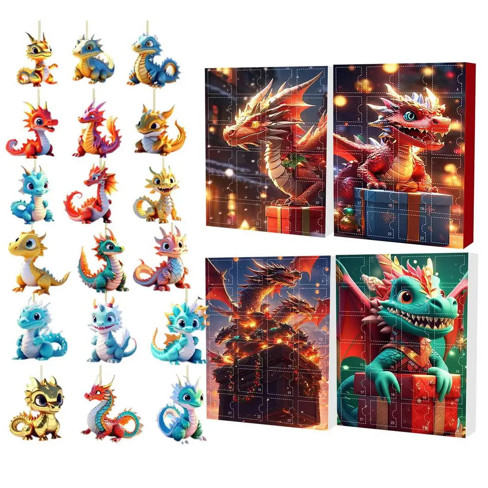 Adventskalender Kerstmis Dinosaurus Hanger 24 Dagen Vakantieplezier