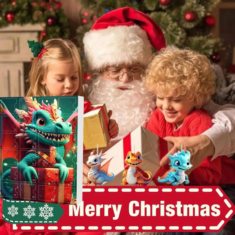 Adventskalender Kerstmis Dinosaurus Hanger 24 Dagen Vakantieplezier