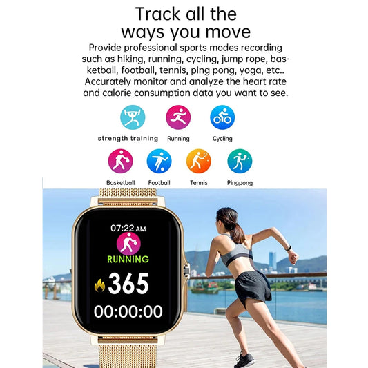 Smartwatch Horloge met Touchscreen en Multi Sport Modus