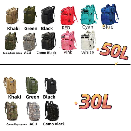 Rugzak 30L/50L Waterdicht Nylon Voor Trekking en Jacht