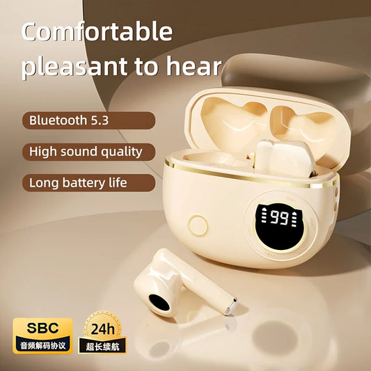 Draadloze Bluetooth 5.4 Koptelefoon met LED Display en Waterdichtheid