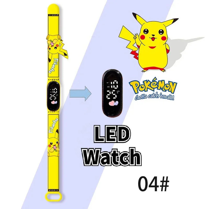 Pokémon Digitale Horloge met LED Scherm voor Kinderen en Anime Fans