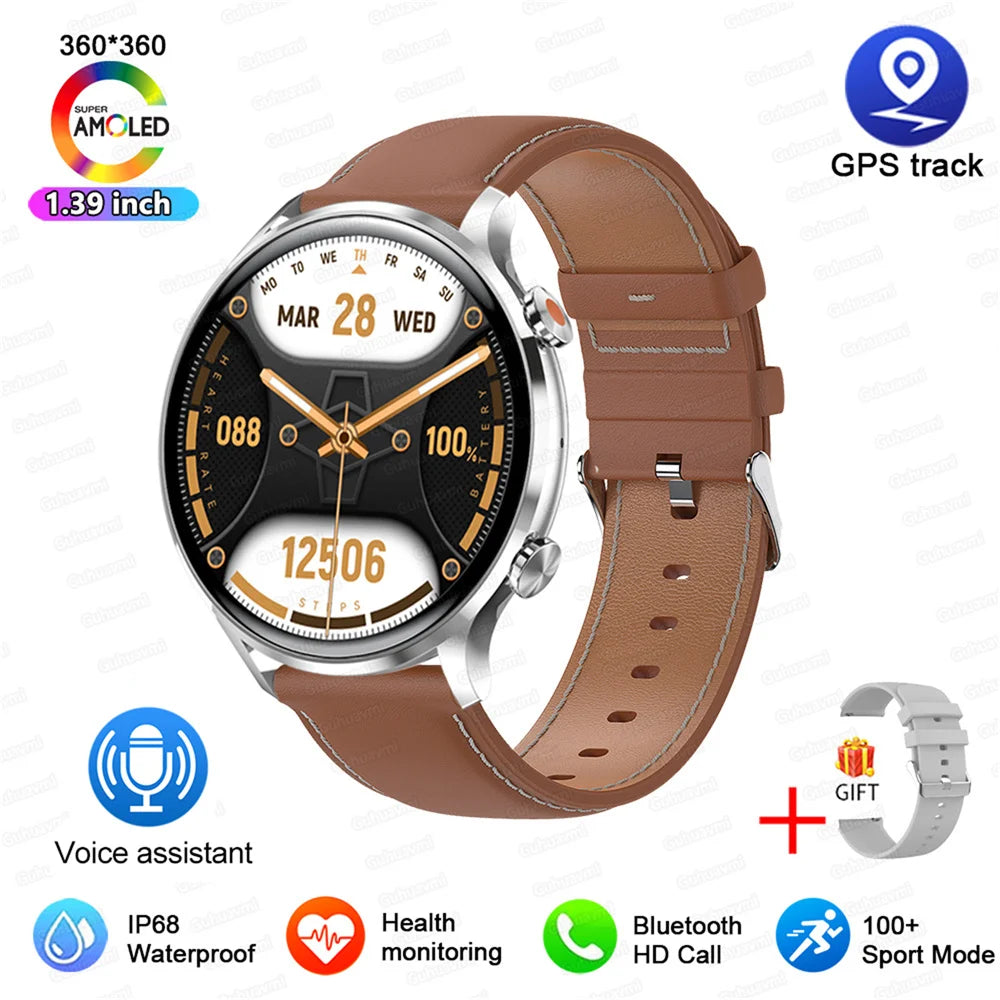 Smartwatch 1.45" AMOLED Scherm Altijd Aan Display