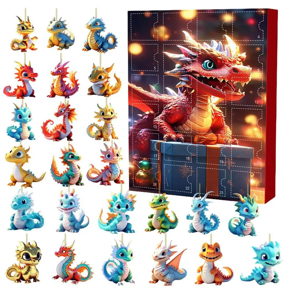 Adventskalender Kerstmis Dinosaurus Hanger 24 Dagen Vakantieplezier