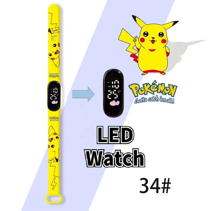 Pokémon Digitale Horloge met LED Scherm voor Kinderen en Anime Fans