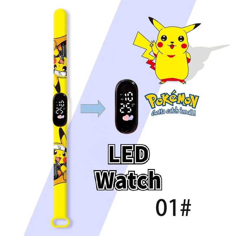 Pokémon Digitale Horloge met LED Scherm voor Kinderen en Anime Fans
