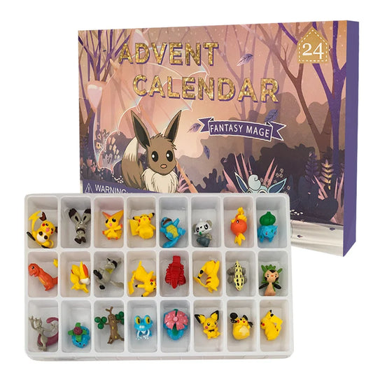 Pokemon Adventskalender 24 Figuren Kleine Pikachu En Eevee Gift