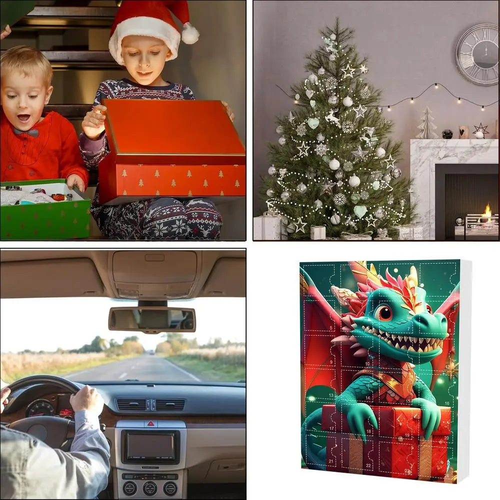 Adventskalender Kerstmis Dinosaurus Hanger 24 Dagen Vakantieplezier