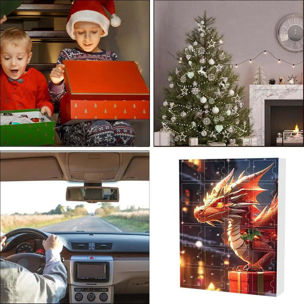 Adventskalender Kerstmis Dinosaurus Hanger 24 Dagen Vakantieplezier