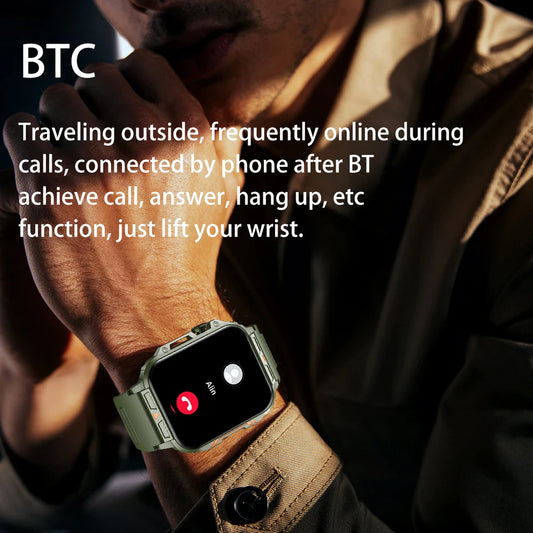 Smartwatch met 1.95 Inch Scherm en Gezondheidsmonitor