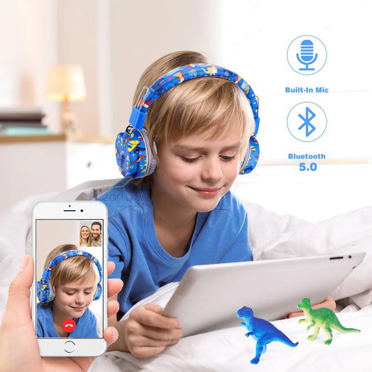 Dinosaurus Koptelefoon Draadloos voor kinderen