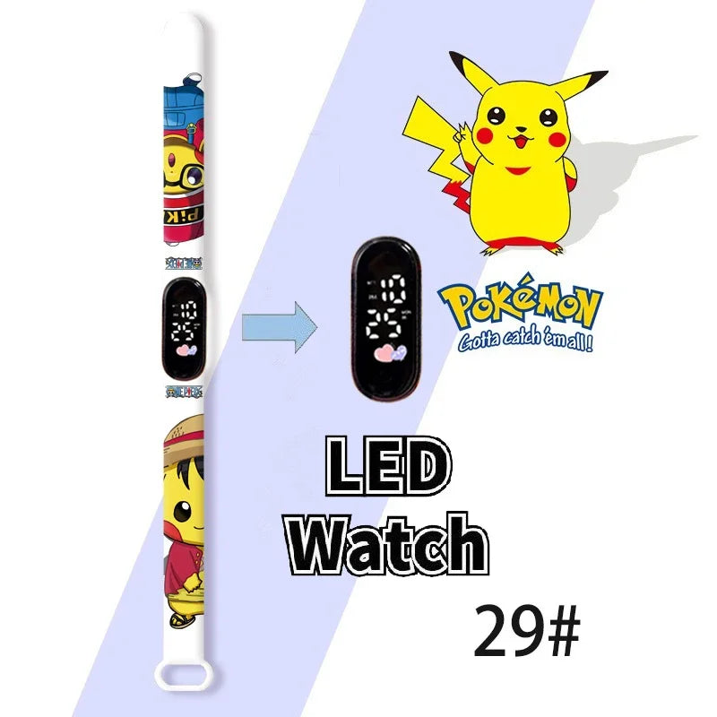 Pokémon Digitale Horloge met LED Scherm voor Kinderen en Anime Fans