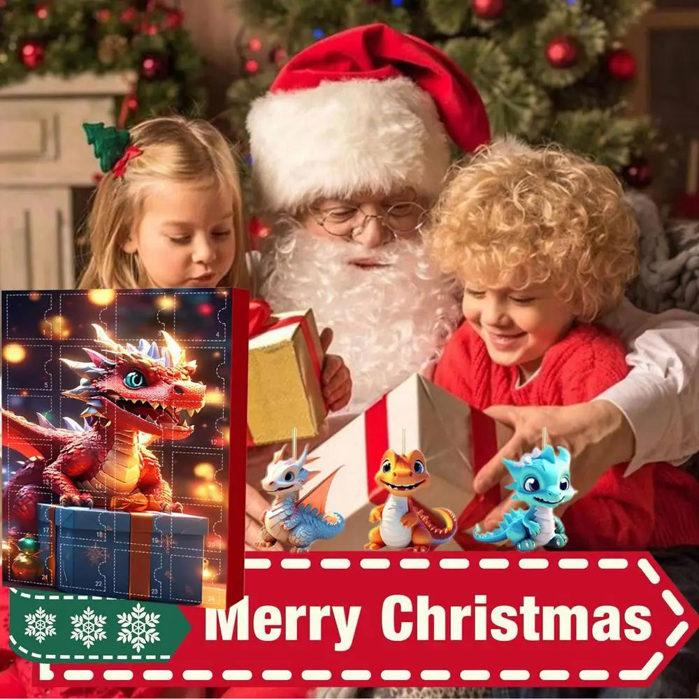Adventskalender Kerstmis Dinosaurus Hanger 24 Dagen Vakantieplezier