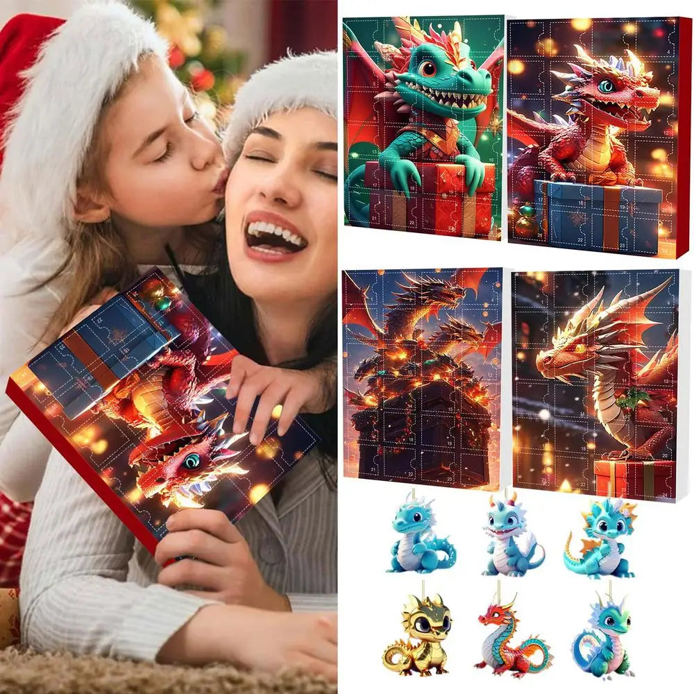 Adventskalender Kerstmis Dinosaurus Hanger 24 Dagen Vakantieplezier
