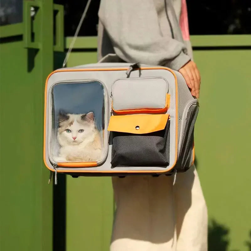 Koffers voor Honden en Katten Trolley Veilig en Gemakkelijk