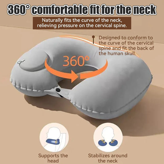 Opblaasbaar Reis Nekkussen TPU U-vormig Kussen Voor Nekbescherming