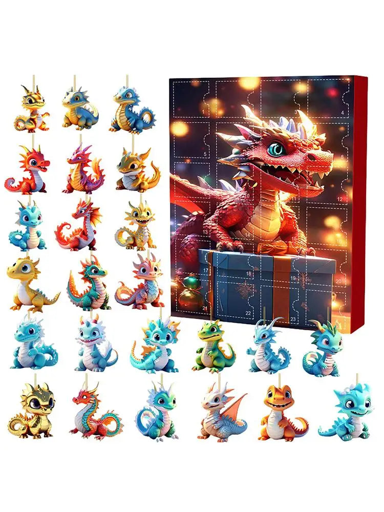 Adventskalender Kerstmis Dinosaurus Hanger 24 Dagen Vakantieplezier