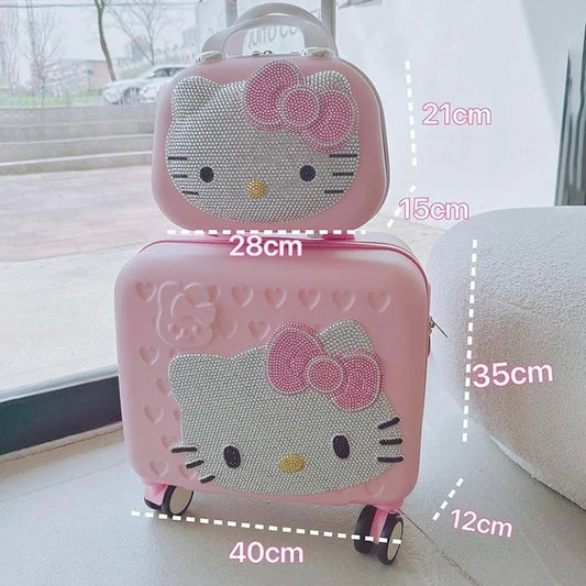 Originele Hello Kitty Handbagagekoffer Met Hangslot 14 Inch