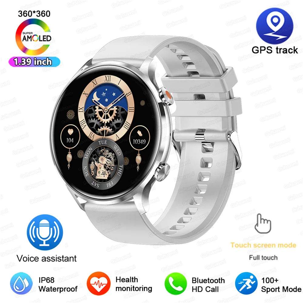Smartwatch 1.45" AMOLED Scherm Altijd Aan Display