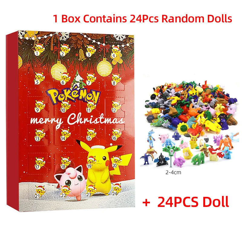 Pokemon Figuren Set 24 Stuks Kawaii Pikachu Adventskalender Toy