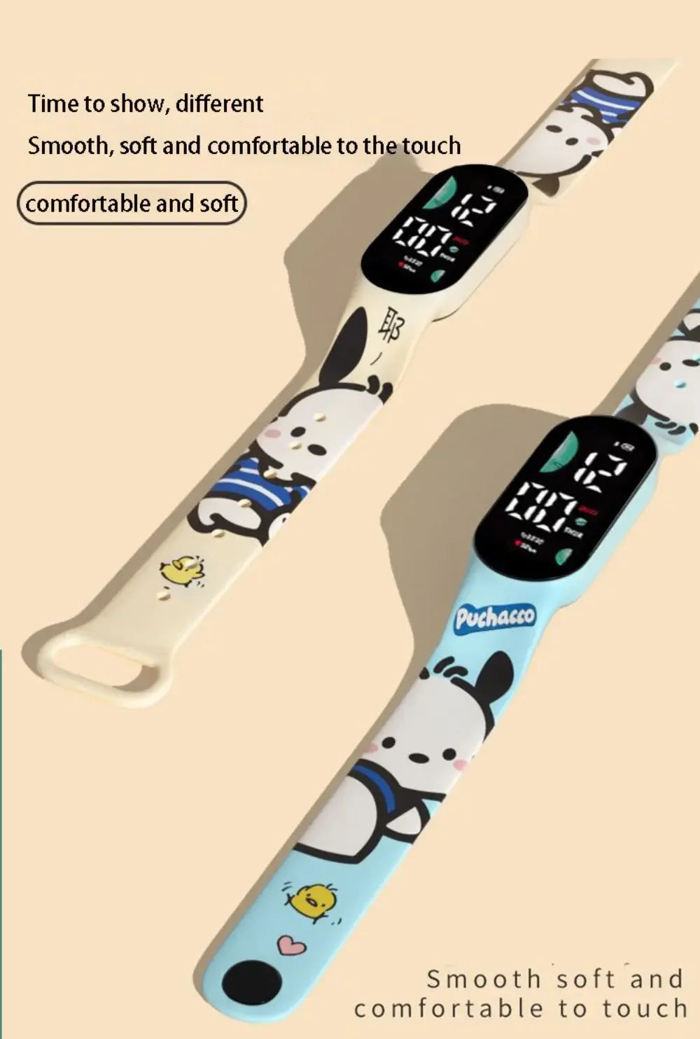 Kawaii Sanrio Cartoon Digitale Horloge LED Scherm Met Multifunctionele Functie