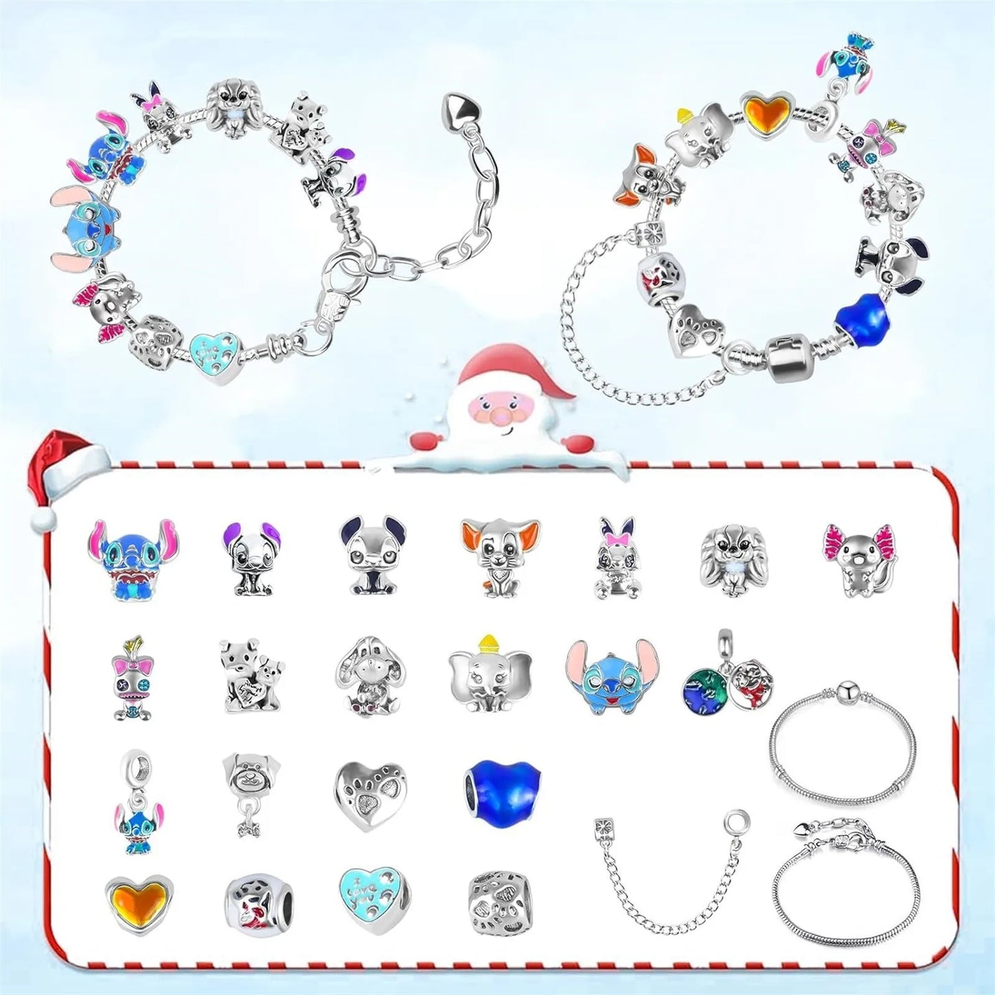 Adventskalender Armbanden Disney Stitch Kerst DIY Sieraden Kit