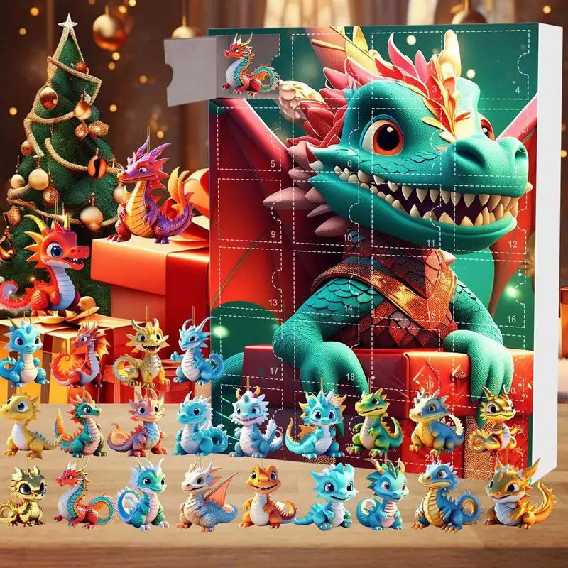Adventskalender Kerstmis Dinosaurus Hanger 24 Dagen Vakantieplezier