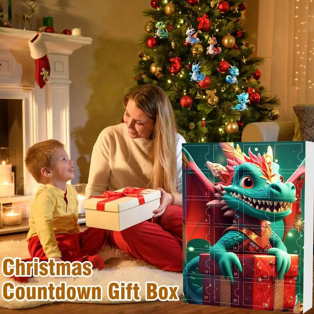 Adventskalender Kerstmis Dinosaurus Hanger 24 Dagen Vakantieplezier