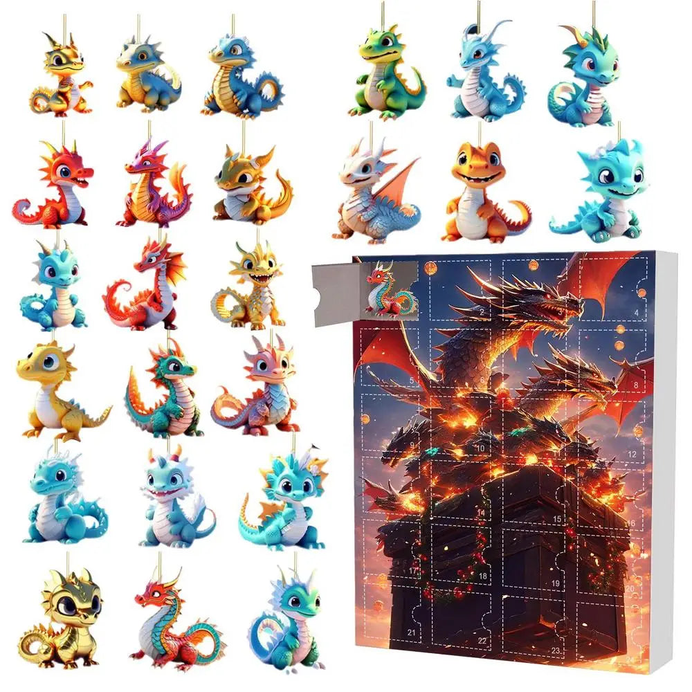 Adventskalender Kerstmis Dinosaurus Hanger 24 Dagen Vakantieplezier