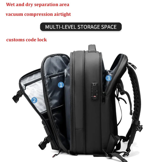 Laptop Rugzak 17 Inch Voor Reizen Met Grote Capaciteit En Compressie