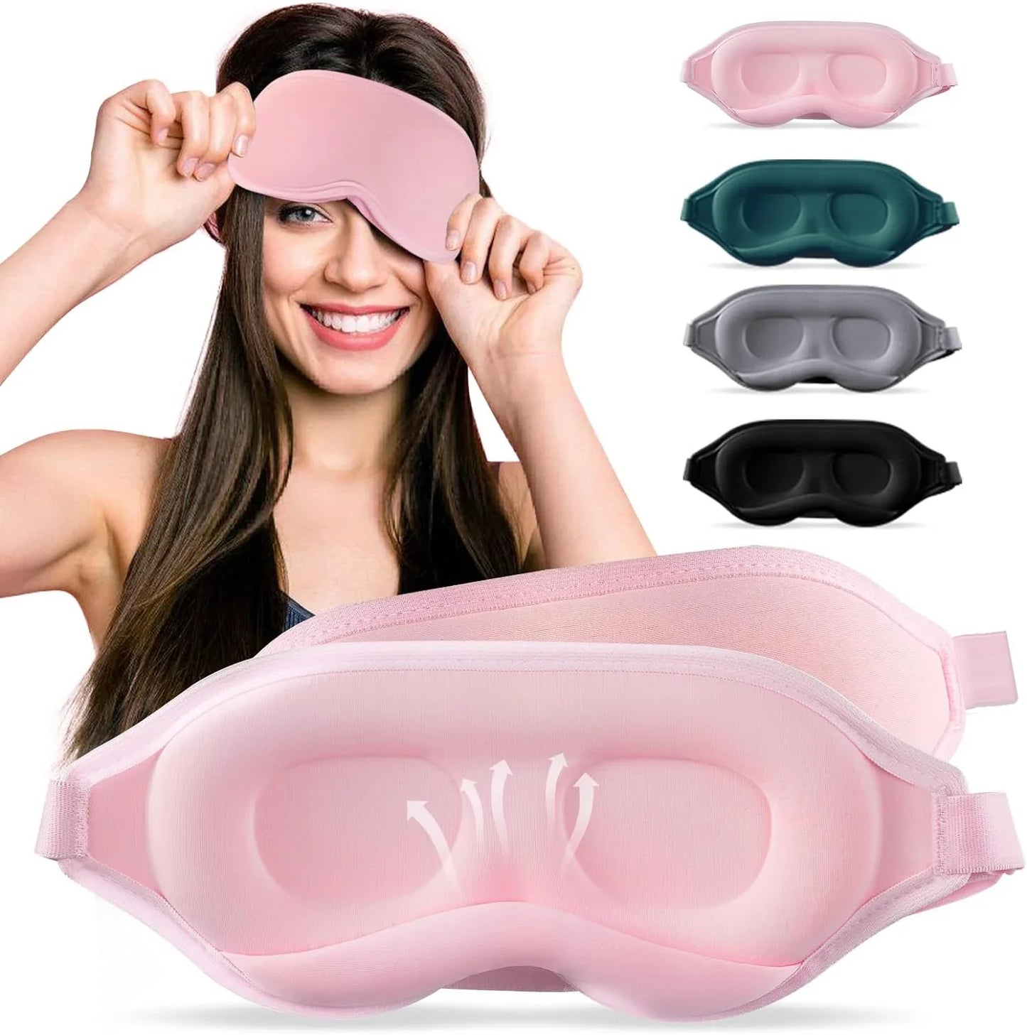 Slaapmasker 3D Contour, 100% Lichtblokkering