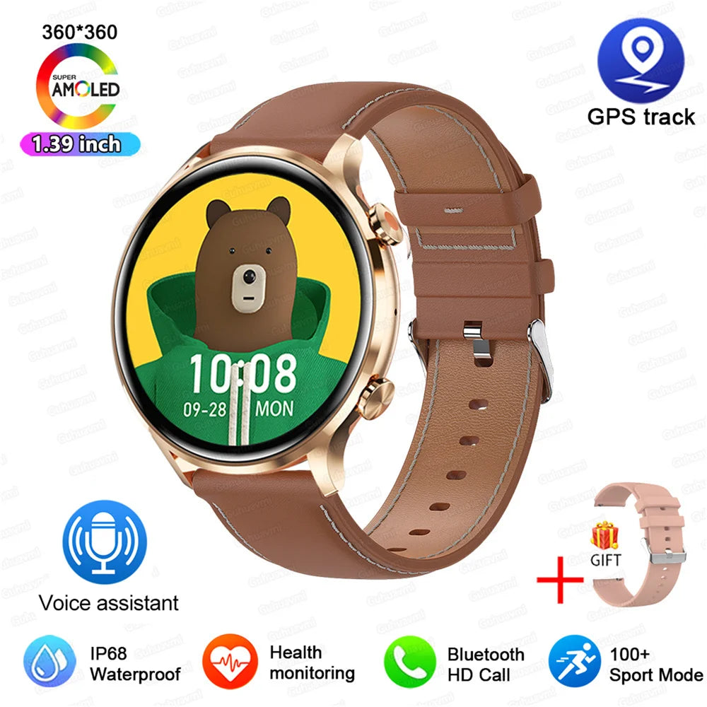 Smartwatch 1.45" AMOLED Scherm Altijd Aan Display