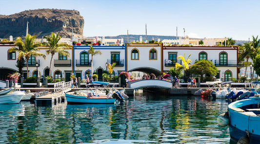 Gran Canara Spanje Zonnig Haven Water boten