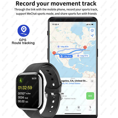 Smartwatch Watch 9 met 2" Display GPS En Waterdicht