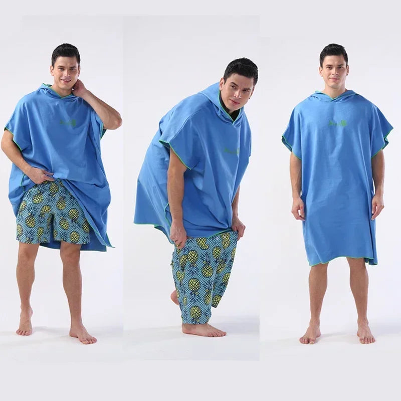 Hooded Poncho Comfortabele Badhanddoek Microfiber voor Snel Drogen