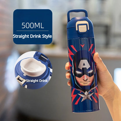 500ml Marvel Spiderman, Stitch Drinkfles