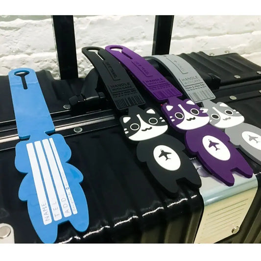 Cartoon Bagagelabel in diverse kleuren